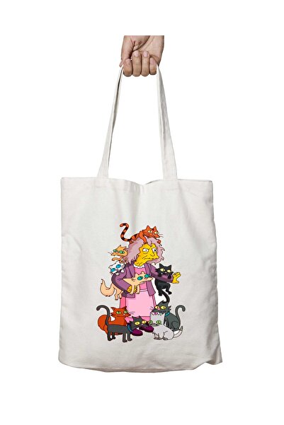 ART HEDİYE 08 Simpson Cats - Двостороння пральна сумка з міцною ручкою