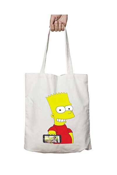 ART HEDİYE حقيبة كتف بارت سيمبسون ثابتة على الجانبين - قابلة للغسل مع هاتف