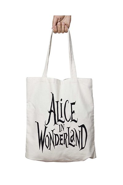 ART HEDİYE Alice In Wonderland - Δυο όψεων θραύσιμη υφασμάτινη τσάντα ώμου