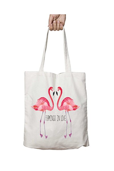 ART HEDİYE Flamingo Aşk Love - двостороння міцна та пральна сумка через плече