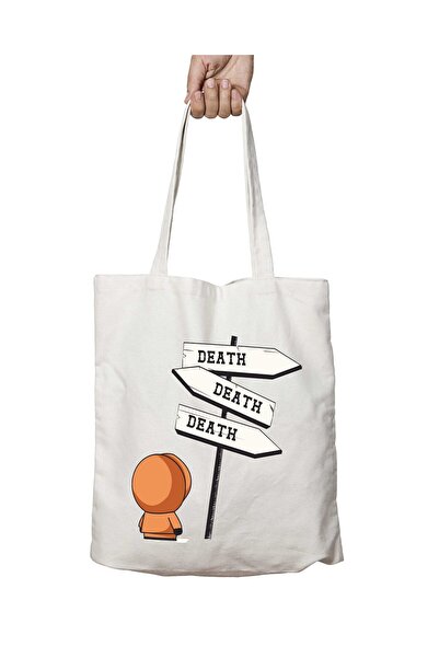 ART HEDİYE South Park Death Signpost Kenny - Двостороння міцна та пральна сум...