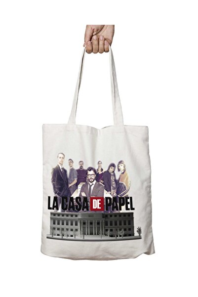 ART HEDİYE LA CASA DE PAPEL Будівля - Двостороння міцна та пральна сумка чере...