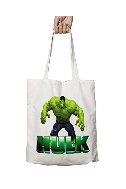 ART HEDİYE Hulk (2) Design - Washable Two Sides Permanent Shoulder Tote Bag