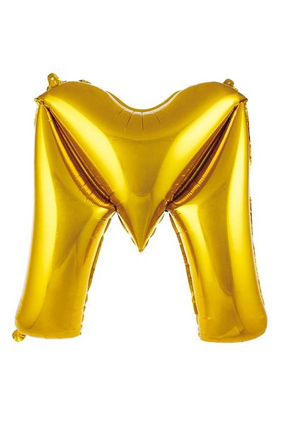 Öz-bal 16 Inch 36 Cm Gold Color Foil Letter Balloon - Small Size Metallic Shiny Gold Letter Balloon