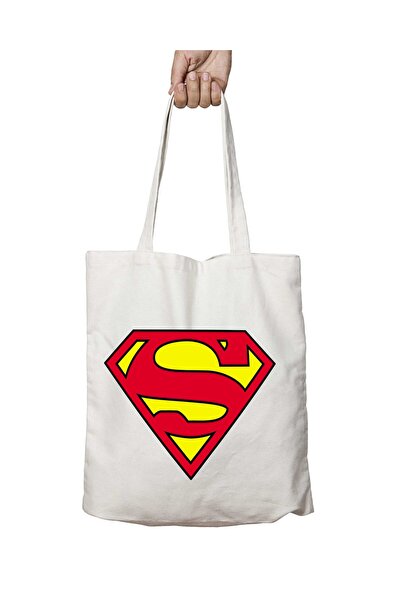 ART HEDİYE Λογότυπο Superman, διπλής όψης, μόνιμη, πλενόμενη υφασμάτινη τσάντ...