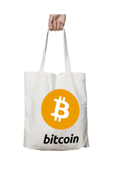 ART HEDİYE حقيبة كتف للمدرسة والشاطئ قابلة للغسل على الجانبين من بيتكوين وبيت...