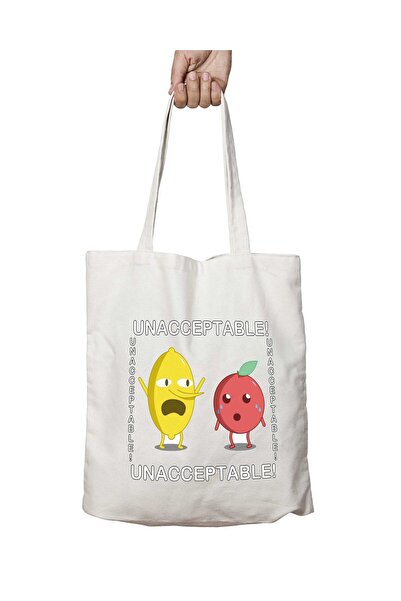 ART HEDİYE Lemongrab Angry Lemon - حقيبة كتف قابلة للتدمير على الوجهين