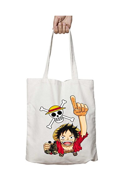 ART HEDİYE One Piece Anime - Luffy Two Sides Washable Shoulder Tote Bag for S...