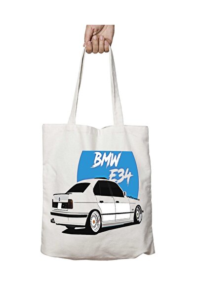 ART HEDİYE BMW E34 أزرق - حقيبة كتف تدوم طويلاً وقابلة للغسل على الجانبين