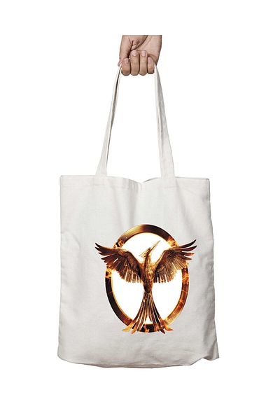 ART HEDİYE The Hunger Games 2 - Δύο όψεις Μόνιμη και πλενόμενη υφασμάτινη τσάντα ώμου