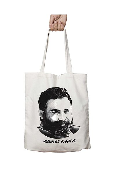 ART HEDİYE Ahmet KAYA - Διπλή υφασμάτινη τσάντα ώμου που πλένεται