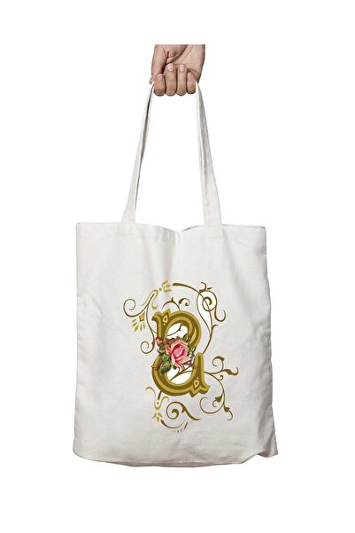 ART HEDİYE Літера S Символ - Двостороння міцна та пральна сумка з плечовою ру...