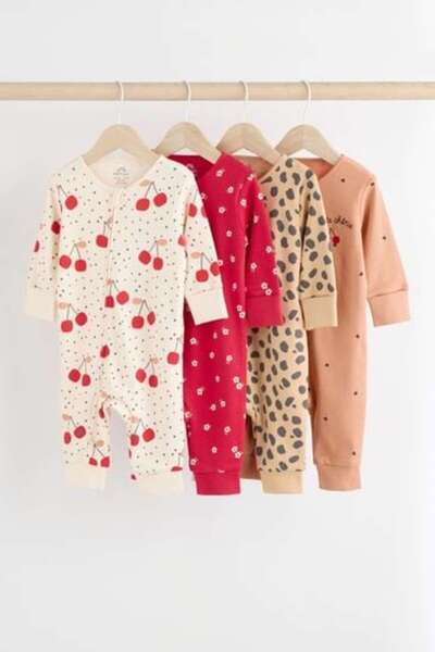 Next Baby Baby Two Way Zip 100% Cotton Sleepsuit (0mths-3yrs)