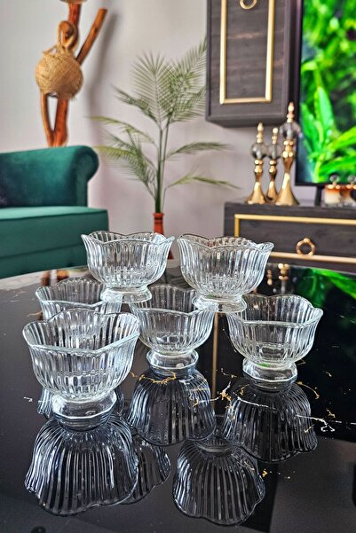 Gülümseten Avm 6 lı Cam Reçellik Kase | Cam Sosluk Drajelik Sunum Kase| Şekerlik Çerez Kasesi