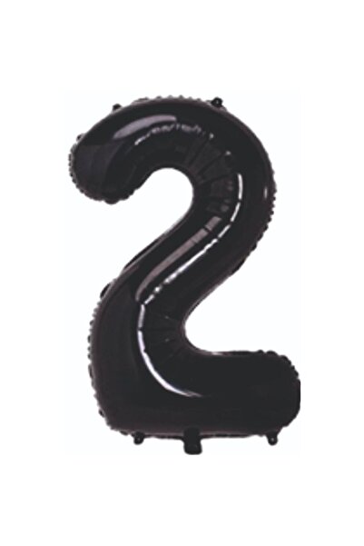 Öz-bal "40 İnç 100 CM Siyah Renk Folyo Rakam Balon - Büyük Boy Metalik Siyah ...