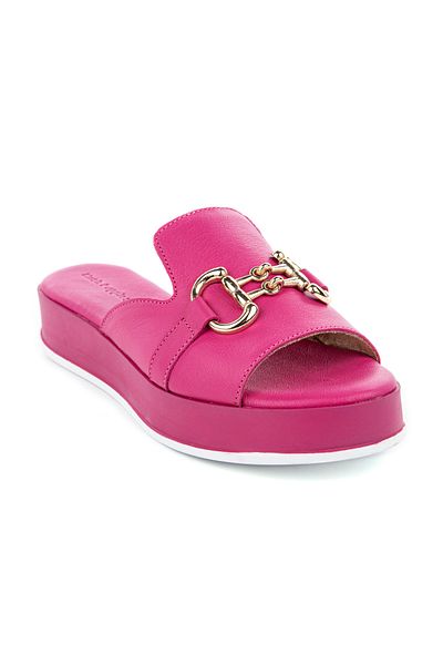 Hush Puppies Asan ( 624219 ) - Stylish Genuine Leather Anatomical Women's Slippers, Buckle
