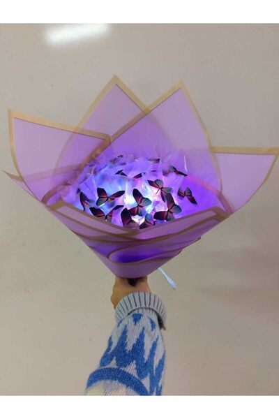 Redblue ledli kelebek buketi