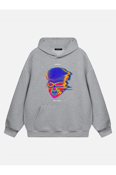 Mad&Calf Φούτερ Unisex Oversize Fleece Hooded - Tran Smit6 Printed