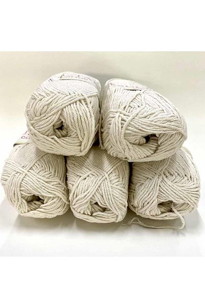 orhanucuzluk (5 Τεμάχια) Sultan Cotton Amigurumi Ipi Ανοιχτό Κρέμα