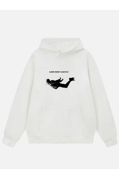 Mad&Calf Унисекс суитшърт с качулка и полар с щампа Травис Скот