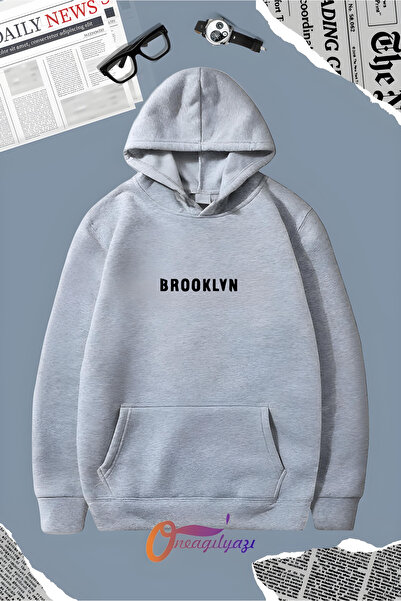 oneagılyazı سترة بروكلين مطبوعة بغطاء للرأس