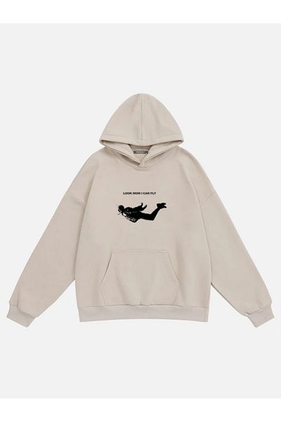 Mad&Calf Φούτερ Unisex Travis Scott με στάμπα Oversize Hooded Fleece
