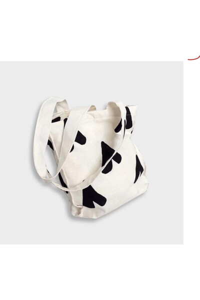 mononoke Kalp Desenli Bez Çanta