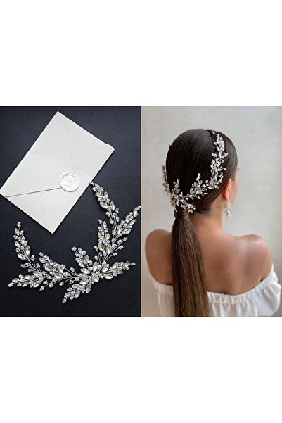 BBA TULLE STORE KRİSTAL ÇİFT TARAFLI GELİN TACI AYNALI KRİSTAL TAÇ,KELEBEL  M...