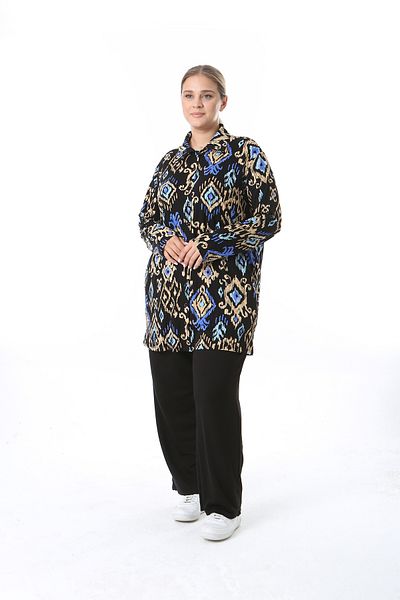 XL Modam Cămașă din țesătură din cașmir Lycra de mărime mare