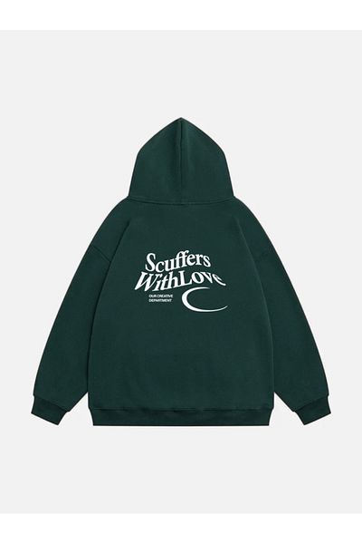 Mad&Calf Unisex Fleece Oversize Φούτερ - Scuffers With Love Printed, Hoodie
