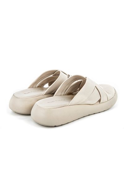 Hush Puppies Atata ( 624205 ) Anatomical Sole Genuine Leather Women's Slippers - Cross Banded