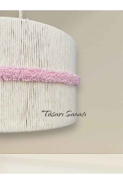 Tasarı Sanatı Bebek / Çocuk Odası Salon Mutfak Hol Özel Tasarım Makrome Şık Avize (Duy Dahil)