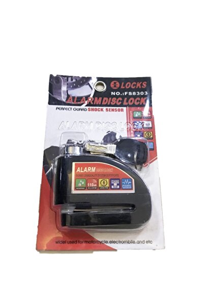 MOTOSPARTAN Dachuı Alarmlı Siyah Disk Kilidi Ms0203