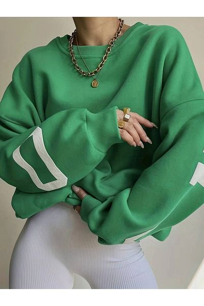 npLStore Φούτερ Unisex Oversize με στάμπα με κουκούλα