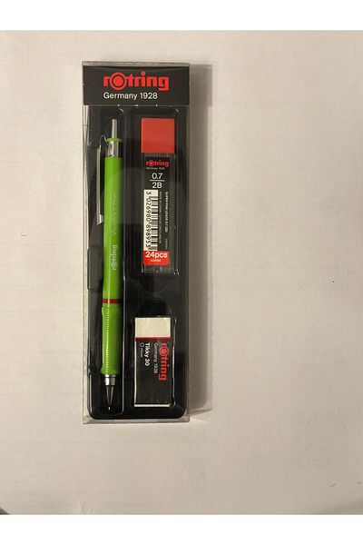 Rotring Visuclick Versatil 3-Piece School Pencil Set - 0.7mm 2B Tip and 0.7mm Eraser Gift