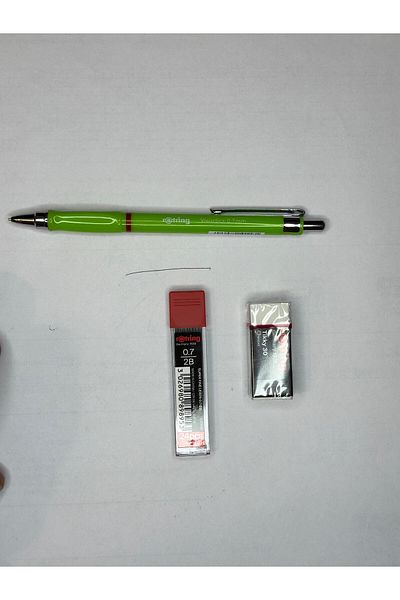 Rotring Visuclick Versatil 3-Piece School Pencil Set - 0.7mm 2B Tip and 0.7mm Eraser Gift