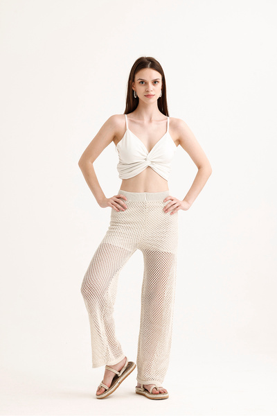 Cloudy Kids Women's Openwork Knitwear Pants