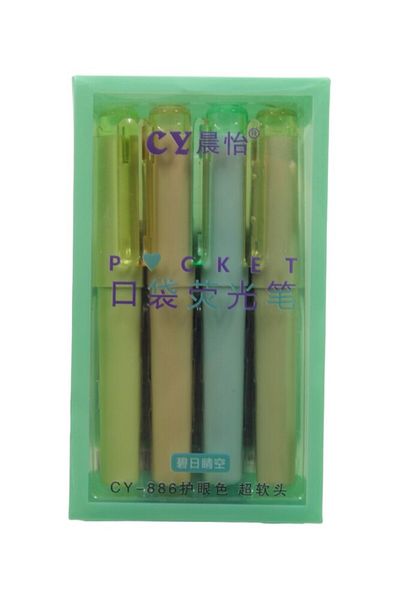 Kırtasiye Ofisi Soft Color Highlighter 4-piece Set - Cy-886