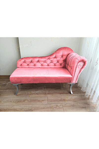 aldagelsin Ters Kol Dekoratif Bihter Koltuk Josefin Puf 130 cm Gümüş Ayak