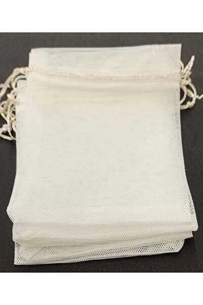 FNT Düz Tül Kese 12*15 Cm Ebatında 25 Adettir Hediyelik Bohçalık Lavanta Çerez Tesbih Sabun Kesesi