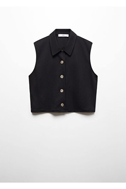 MANGO Woman Gömlek yakalı yelek