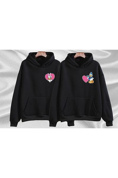 swOzz Donald & Daisy Duck Printed Couple Sweatshirt 2 Piece Lover Combination