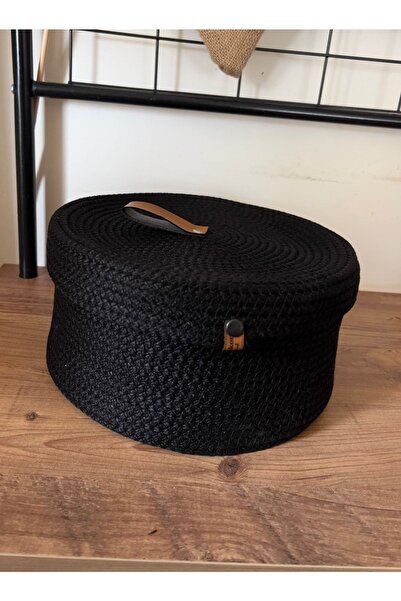 ACADEKOR Ψάθινο καλάθι μεγάλου μεγέθους - με καπάκι, οργανωτής πολλαπλών χρήσ...