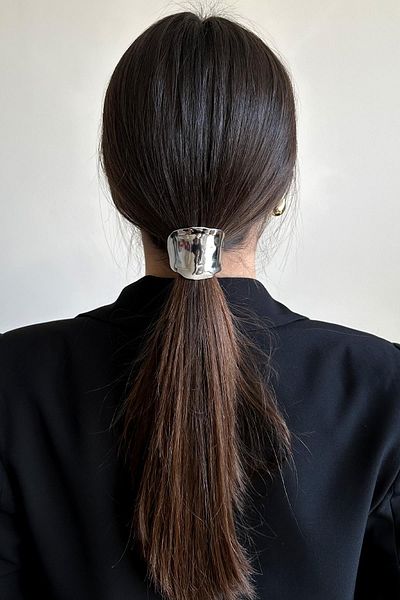 New Obsessions Molten Metal Flat High Ponytail Barrette- Σφιγκτήρας μαλλιών- Μανίκι για αλογοουρά