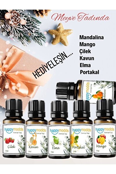 Happymodds , Meyve Tadında-kavun Elma Çilek Portakal Mango Mandalina Esansiyel Uçucu Yağ 10 ml