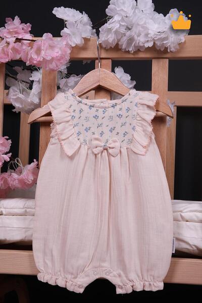 Babydola %100 Pamuk Kız Bebek Tulum Bayramlık 15080
