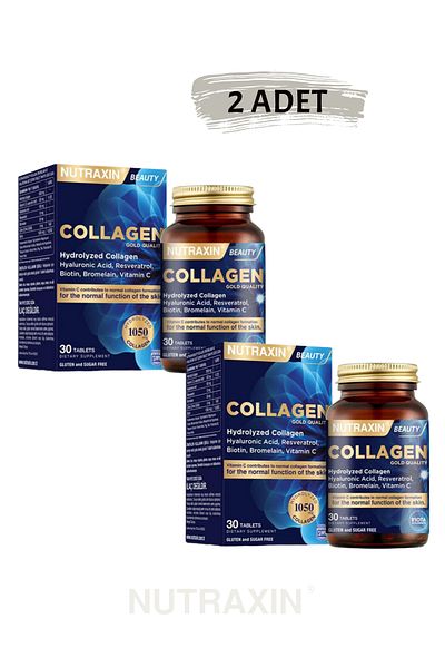 Nutraxin Collagen 30 Tablet Food Supplement - 2 Pcs & 100 Ml Facial Cleansing Gel