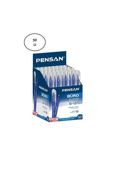 Pensan Blue Ballpoint Pen 2270 - 1 Mm Office Type, Pack of 50