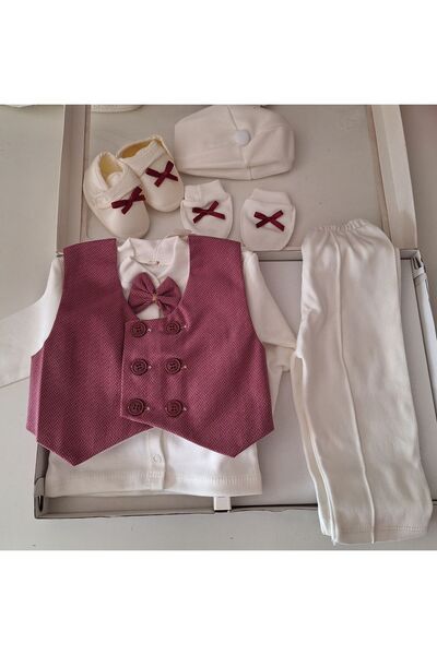 biyan collection Erkek Bebek Yelekli Özel Gün Mevlüt Sünnet Takımı Hastane Çı...