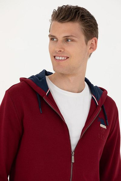 U.S. Polo Assn. Ανδρική ζακέτα Claret Red